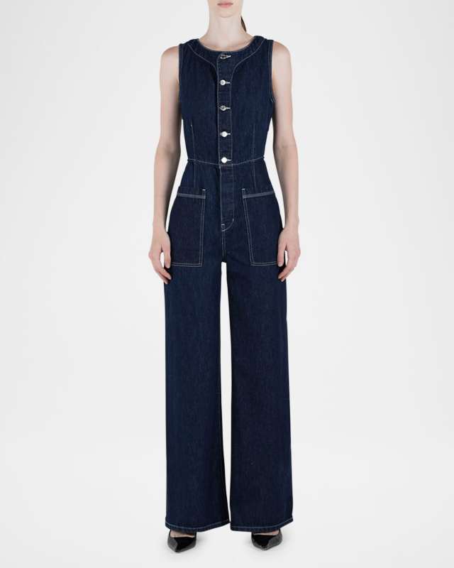 Callahan Wide-Leg Denim Jumpsuit